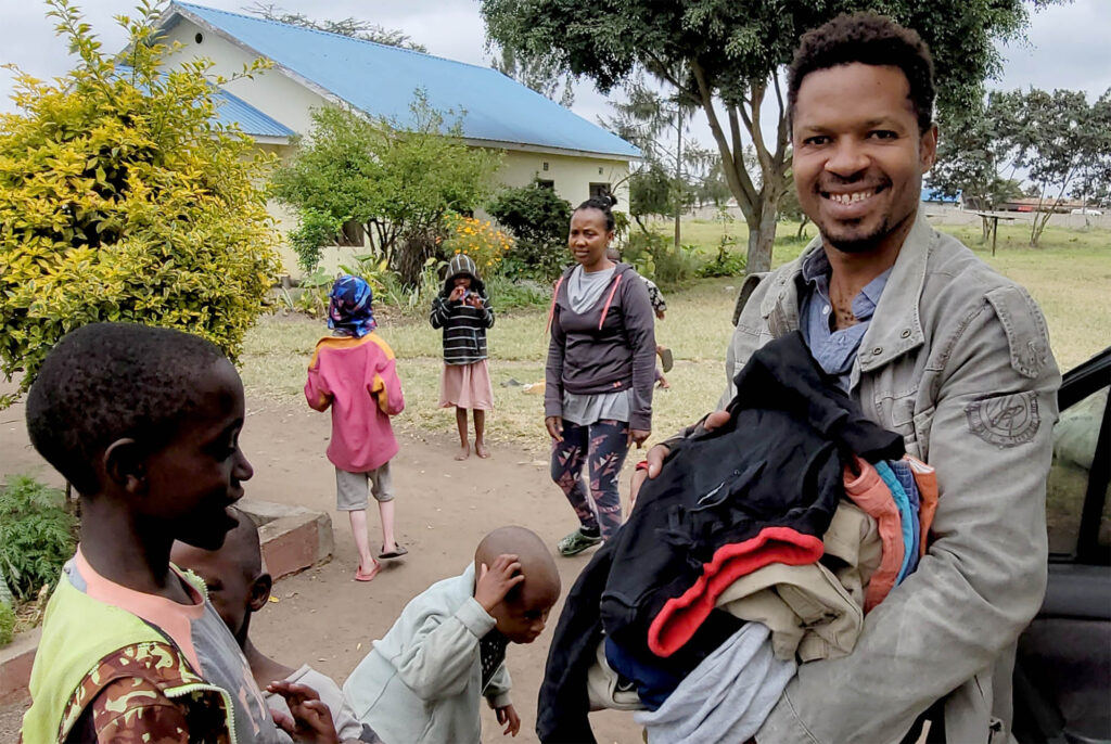 Pants for orphan kids in Tanzania